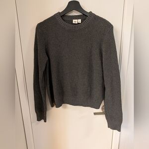 Tentree Dark Gray Heather Highline Cotton Crew Sweater